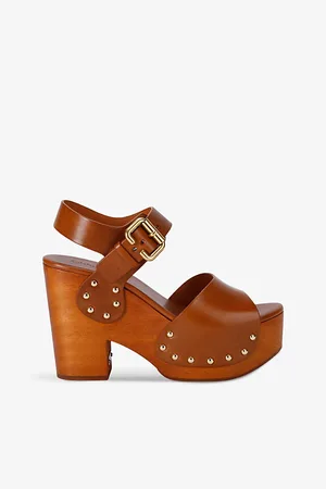 Chloé Womens Jeannette Wedge Cowhide Clogs Eur 39 / 6 Uk Women