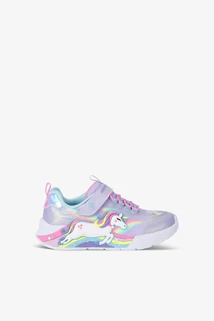 Skechers Unicorn Chaser Light-Up Woven Low-Top Trainers Eur 27 / 9 Uk Kids