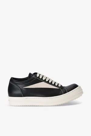 Rick Owens Womens Vintage Contrast-Stitch Suede Low-Top Trainers Eur 37 / 4 Uk Women