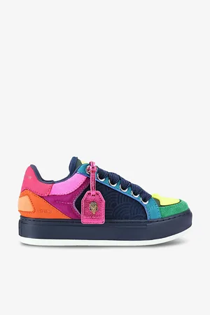 Kurt Geiger Womens Southbank Tag Rainbow-Print Leather Low-Top Trainers Eur 36 / 3 Uk Women