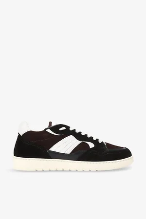 Kurt Geiger Mens Benn Contrast-Panel Suede Low-Top Trainers Eur 40 / 6 Uk Men