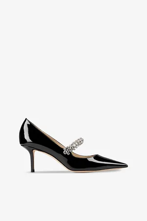 Jimmy Choo Womens Bing 65 Patent-Leather Heeled Mules Eur 36 / 3 Uk Women