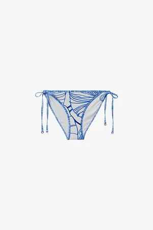Reiss Womens Tina Leaf-Print Bikini Bottoms 14