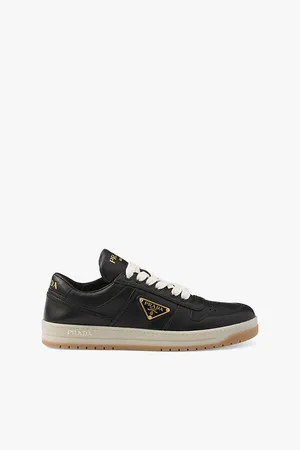 Prada Womens Downtown Logo-Embellished Leather Low-Top Trainers Eur 37 / 4 Uk Women