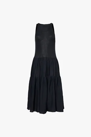 CFCL Womens Cascades Tiered Recycled-Polyester Maxi Dress 1