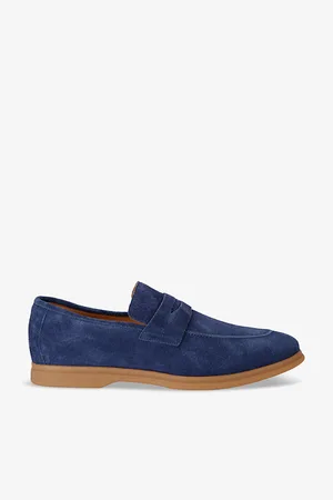ELEVENTY Mens Penny-Detail Suede Loafers Eur 46 / 12 Uk Men