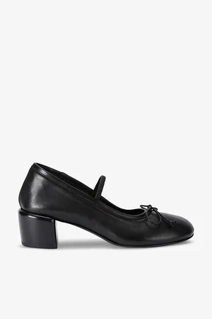 Officine creative Womens Flore 001 Bow-Embellished Leather Heeled Ballerina Pumps Eur 39.5 / 6.5 Uk Women