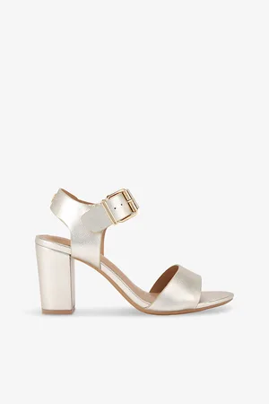 Kurt Geiger Womens Sutton Metallic Faux-Leather Sandals Eur 37 / 4 Uk Women