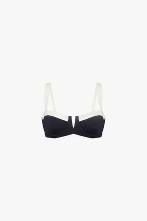 Monday Swimwear Womens Clovelly Plunge-Neck Stretch-Woven Bikini Top 8