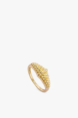 ASTLEY CLARKE Womens Aurora Slim 18ct Yellow Gold-Plated Vermeil Sterling-Silver Ring O