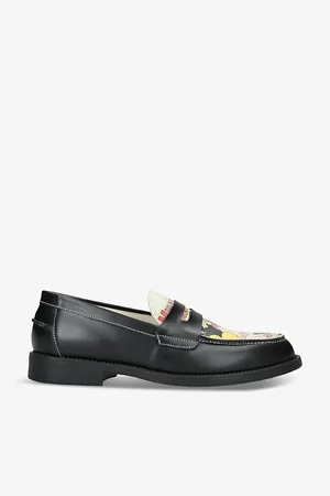 Duke & Dexter Mens Wilde Moulin-Print Leather Loafers Eur 41 / 7 Uk Men