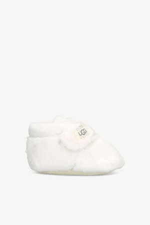 UGG Baby Bixbee Logo-Patch Fleece Crib Shoes Eur 16 /4-5 Months