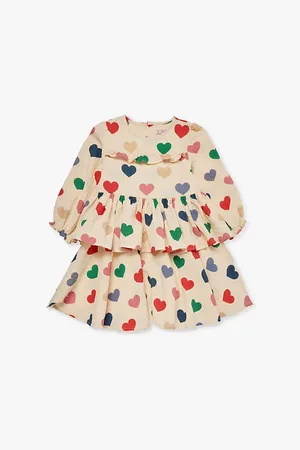 Konges Sløjd Elin Heart-Print Stretch Organic-Cotton Dress 18 Months- 6 Years 3 Years