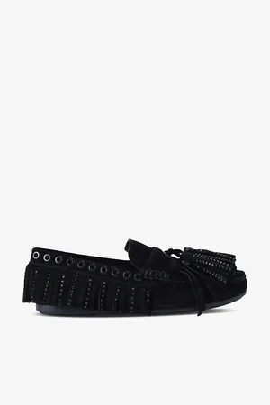 Kurt Geiger Womens Tassel-Fringe Slip-On Suede Moccasins Eur 36 / 3 Uk Women