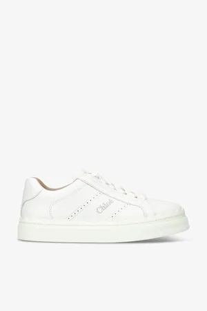 Chloé Womens Lauren Perforated Leather Low-Top Trainers Eur 36 / 3 Uk Women