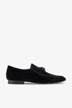 Kurt Geiger Mens Hugh Crystal-Embellished Slip-On Woven Loafers Eur 40 / 6 Uk Men