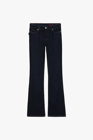 Zadig & Voltaire Womens Eclipse Flared-Leg Mid-Rise Stretch Organic-Cotton Jeans 28