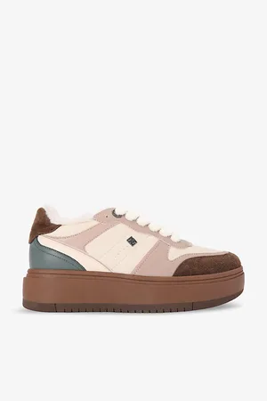 Kurt Geiger Womens Kick Contrast-Panel Faux-Leather Low-Top Trainers Eur 36 / 3 Uk Women