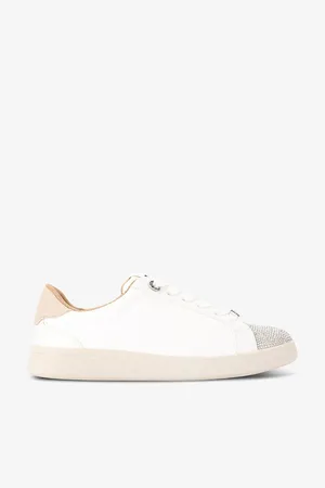 Kurt Geiger Womens Eliza Gem-Embellished Faux-Leather Low-Top Trainers Eur 36 / 3 Uk Women