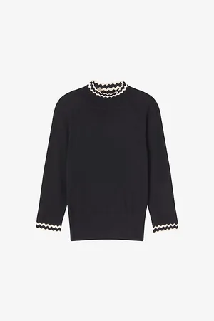 LK Bennett Womens Ethel High-Neck Wool Jumper Xs