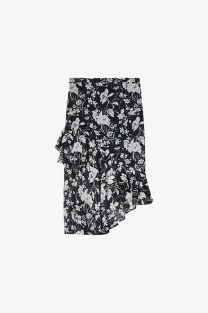 LK Bennett Womens Winona Floral-Pattern Woven Midi Skirt 6