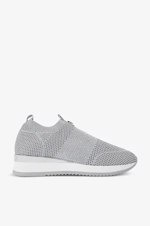 Carvela Womens Janeiro 2 Crystal-Embellished Mesh Low-Top Trainers Eur 36 / 3 Uk Women