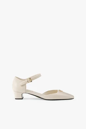 Prada Womens Brand-Plaque Patent-Leather Mary Jane Courts Eur 38/5 Uk Women