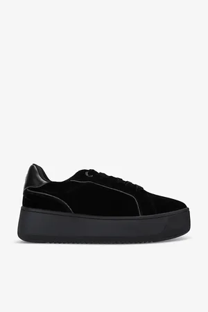 Kurt Geiger Womens Light Velvet Platform Low-Top Trainers Eur 36 / 3 Uk Women