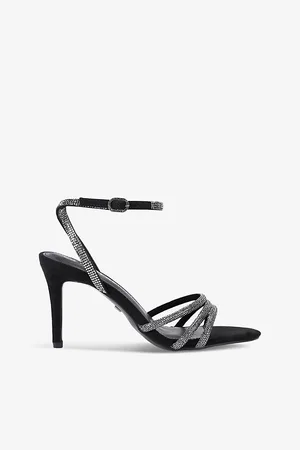 Kurt Geiger Womens Fancy Rhinestone-Embellished Woven Heeled Sandals Eur 36 / 3 Uk Women