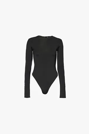 Entire Studios Womens Round-Neck Long-Sleeve Stretch-Jersey Body Xxs