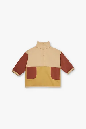 Organic Zoo Colour Block High-Neck Organic-Cotton Sweatshirt 1-4 Years 3-4 Years