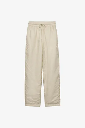 Prada Womens Lightweight Re-Nylon Relaxed-Fit Trousers 8