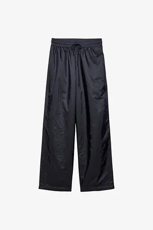 Prada Womens Lightweight Re-Nylon Relaxed-Fit Trousers 8