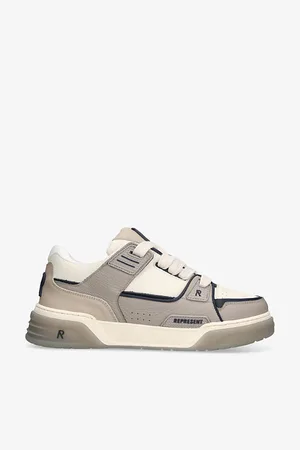 Represent Mens Studio Panelled Leather Mid-Top Trainers Eur 40 / 6 Uk Men