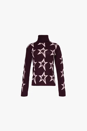 Perfect Moment Womens Star Dust Turtleneck Wool Jumper Xs