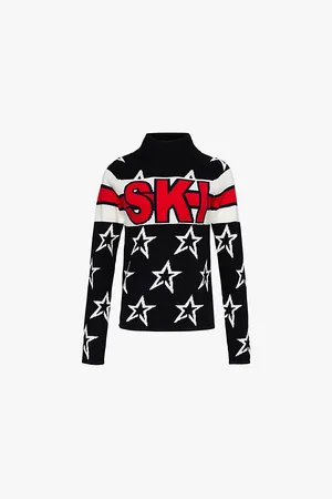 Perfect Moment Womens Brixen Star-Print Wool Jumper Xs