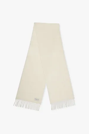 Johnstons Of Elgin Womens Plain Fringed Cashmere Scarf