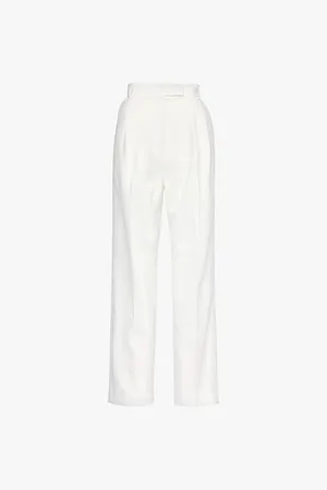 The Frankie Shop Womens Bea Straight-Leg Mid-Rise Stretch-Woven Trousers Xxs