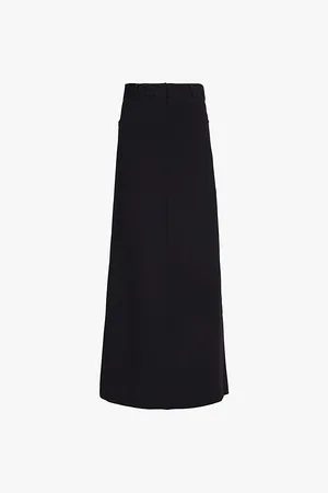 The Frankie Shop Womens Malvo Straight-Cut Wool-Blend Maxi Skirt Xs