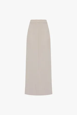 Giorgio Armani Womens Split-Hem Mid-Rise Silk Maxi Skirt 6