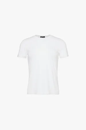 Giorgio Armani Womens Round-Neck Short-Sleeves Stretch-Woven T-Shirt 6