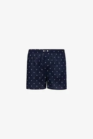 DEREK ROSE Mens Nelson Mid-Rise Cotton Boxer Shorts M