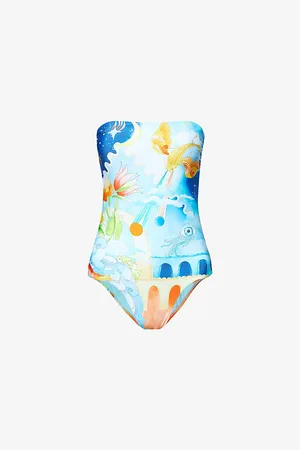 Seafolly Womens Aquarius Bandeau Swimsuit 14