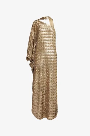‎Taller Marmo‎ Womens Gilded Ubud Embellished Woven Maxi Dress 10