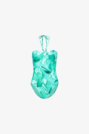 Seafolly Womens Bandeau Floral-Print Swimsuit 8