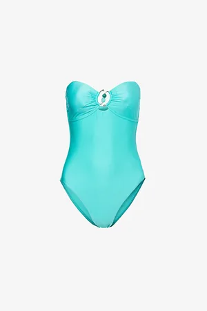 Seafolly Womens Palermo Ring Bandeau Beaded-Hardware Swimsuit 6