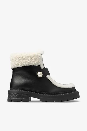 Jimmy Choo Womens Shea Shearling-Lined Suede Ankle Boots Eur 36 / 3 Uk Women