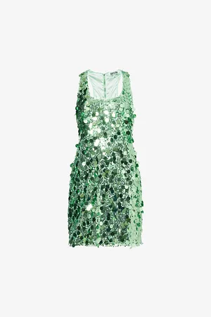 Amy Lynn Womens Sequin Scoop-Neckline Woven Mini Dress 6