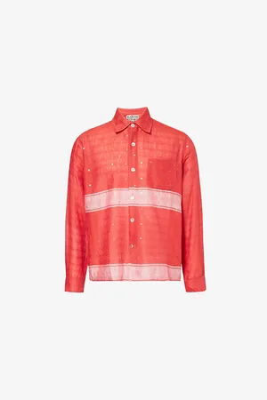 Kartik Research Mens Box Long-Sleeves Relaxed-Fit Cotton Shirt S