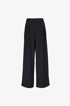 The Frankie Shop Womens Ripley Pleated Wide-Leg Wool-Blend Trousers Xs
